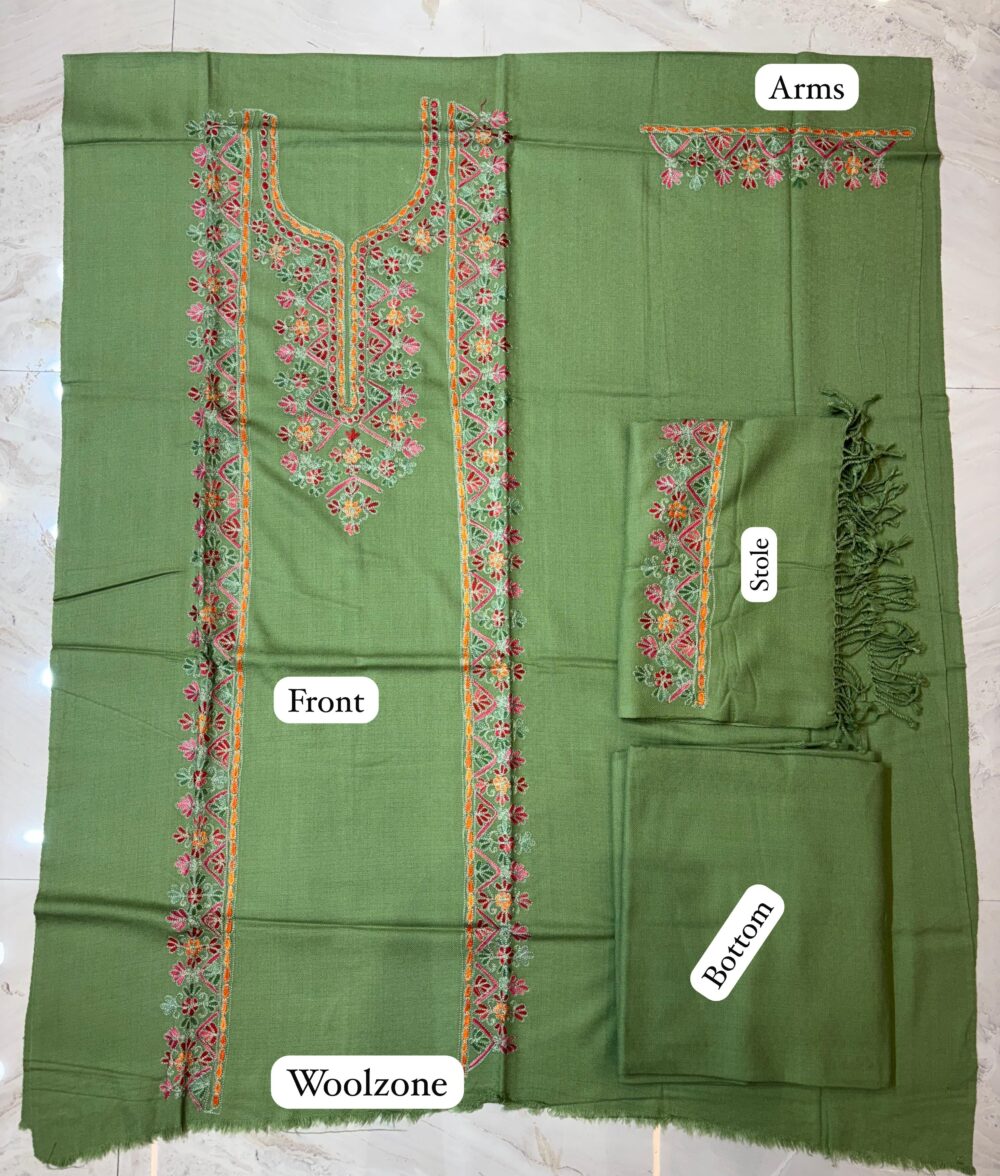 Embroidered Pure Wool Suit