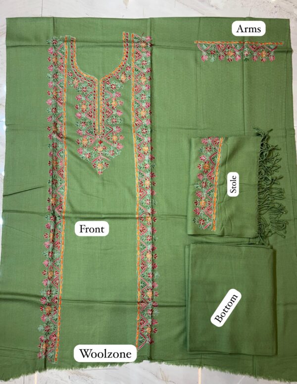 Embroidered Pure Wool Suit