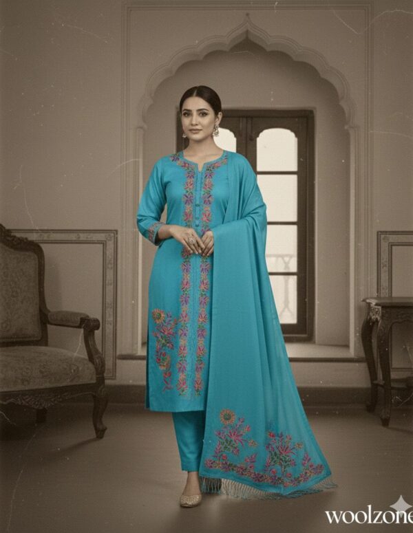 Beautiful Floral Embroidered Suit