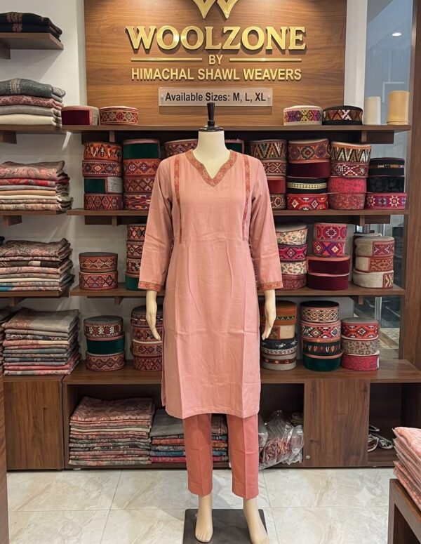 Kurti Set With Kullu Patti Border